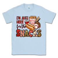 Dusty Blue i'm just here for the snacks baseball Classic Tee - Jasminsmagicworld