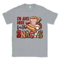 Heather Grey i'm just here for the snacks baseball Classic Tee - Jasminsmagicworld