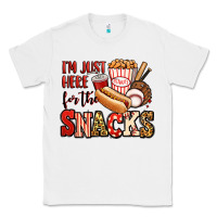 White i'm just here for the snacks baseball Classic Tee - Jasminsmagicworld
