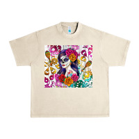 Sandshell sugar skull girl Urban Heavy Tee - RanaPortraitStore
