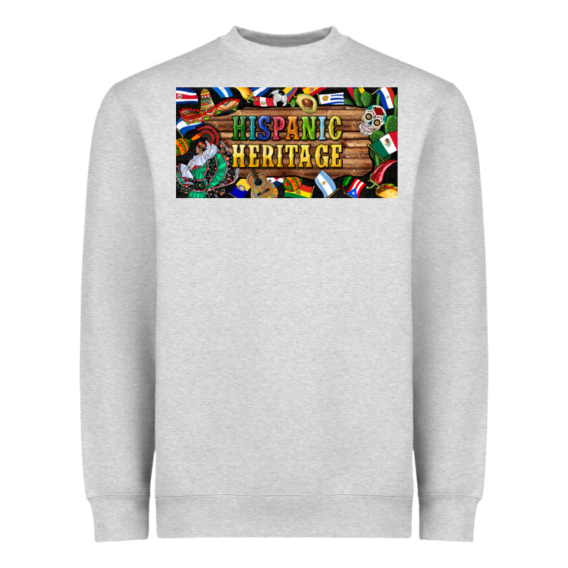 Hispanic Heritage License Plate Heavyweight Sweatshirt by BundleAndBundleShop | Teevron