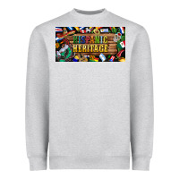 Heather Grey hispanic heritage license plate Heavyweight Sweatshirt - BundleAndBundleShop