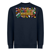 Navy hispanic heritage license plate Heavyweight Sweatshirt - BundleAndBundleShop