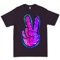 Plum Mermaid Peace Sign Premium Tee - Jasminsmagicworld