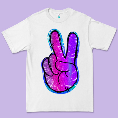 Mermaid Peace Sign Premium Tee Designed By Jasminsmagicworld