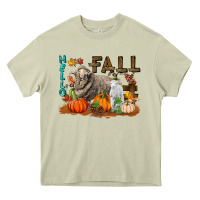 Mossy Hello Fall Merino Wool Sheep Heavy Core Tee - LillyAllenDesigns