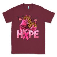 Burgundy hope cancer nails Classic Tee - NancyCooperArtShop