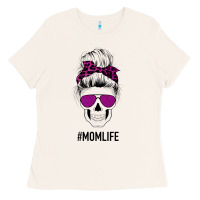 Bone Purple Glitter, Leopard Patterned Mom Skull Ladies Tee - Bettercallsaul