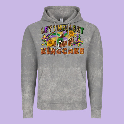 Let Them Eat King Cake Vintage Hoodie Designed By Cowgirlartshop