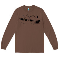 Chestnut christmas santa dinosaur sleigh ride t rex funny gift t shirt Long Sleeve Tee - minhPixels