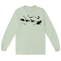 Matcha christmas santa dinosaur sleigh ride t rex funny gift t shirt Long Sleeve Tee - minhPixels