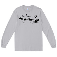 Moon Dust christmas santa dinosaur sleigh ride t rex funny gift t shirt Long Sleeve Tee - minhPixels