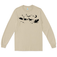 Mushroom christmas santa dinosaur sleigh ride t rex funny gift t shirt Long Sleeve Tee - minhPixels