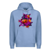 Colony Blue halloween pumpkin patch  3 Premium Hoodie - BundleAndBundleShop