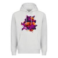 Dove Grey halloween pumpkin patch  3 Premium Hoodie - BundleAndBundleShop