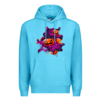 Ocean Blue halloween pumpkin patch  3 Premium Hoodie - BundleAndBundleShop