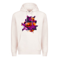 Pale Pink halloween pumpkin patch  3 Premium Hoodie - BundleAndBundleShop