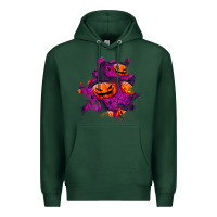 Sports Green halloween pumpkin patch  3 Premium Hoodie - BundleAndBundleShop