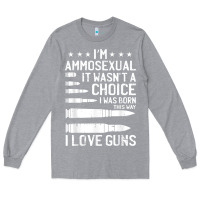 Heather Grey Ammosexual Bullets Love Pro Gun Lover Cool Enthusiast Gifts Long Sleeve Tee - minhPixels