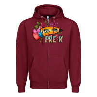 Burgundy little miss prek Zipper Hoodie - CowhideDigitalArt