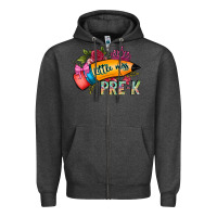 Charcoal Heather little miss prek Zipper Hoodie - CowhideDigitalArt