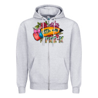Heather Grey little miss prek Zipper Hoodie - CowhideDigitalArt