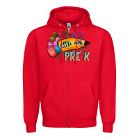 Red little miss prek Zipper Hoodie - CowhideDigitalArt