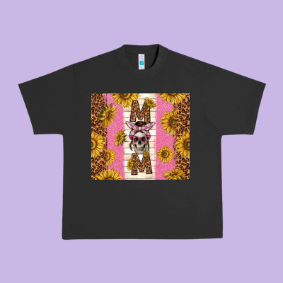 Skull Mom Sunflowers Urban Heavy Tee Designed By Tumblerdesignbyshophia