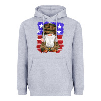 Heather Grey military gnomes boots american flag Heavyweight Hoodie - Artiststas