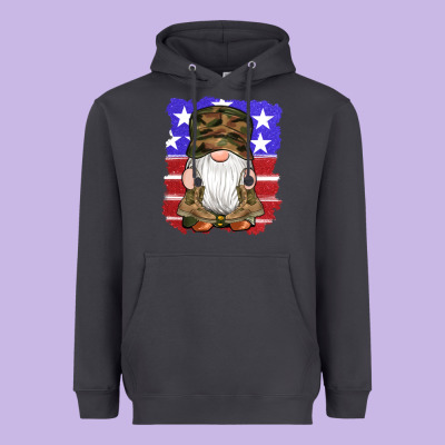 Military Gnomes Boots American Flag Heavyweight Hoodie Designed By Artiststas