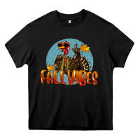 Black Fall Vibes Turkey Heavy Core Tee - LillyAllenDesigns