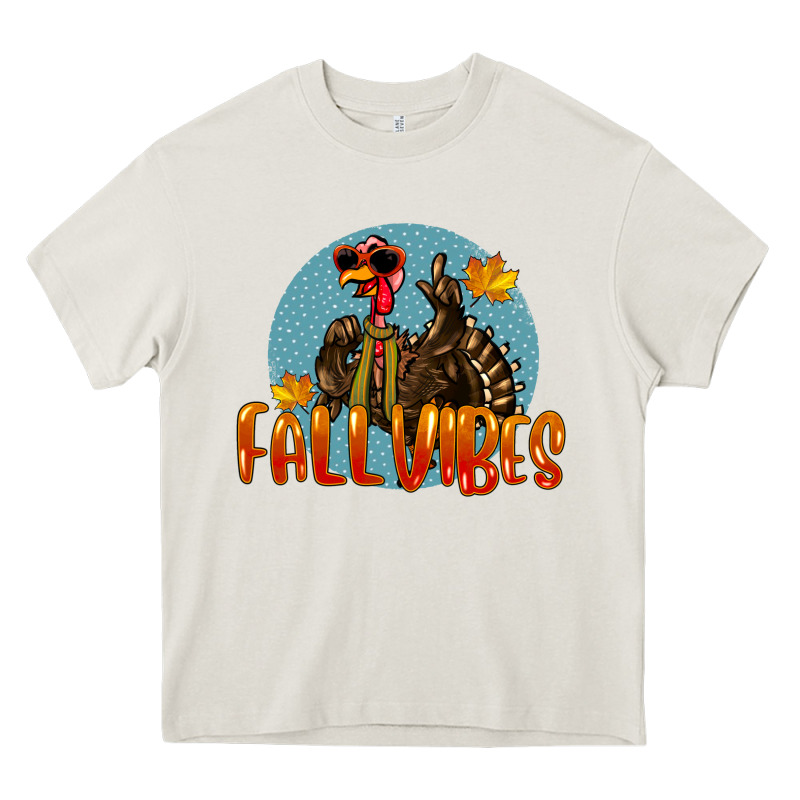 Fall Vibes Turkey Heavy Core Tee by LillyAllenDesigns | Teevron
