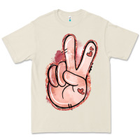 Floral Argyle Peace Sign Premium Tee | Teevron
