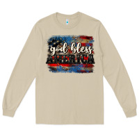 Mushroom God bless America  4th of July Long Sleeve Tee - CowGirlArtShop