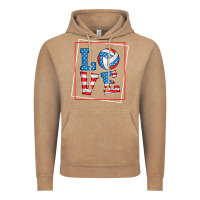 Vintage Coffee love usa flag volleyball gifts for volleyball fans teen t shirt Vintage Hoodie - minhPixels