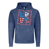 Vintage Denim love usa flag volleyball gifts for volleyball fans teen t shirt Vintage Hoodie - minhPixels