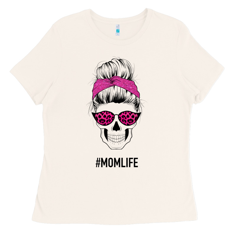 Pink Glitter, Leopard Pattern Mom Skull Ladies Tee by Bettercallsaul | Teevron