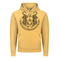 Vintage Mustard sak yant thai tattoo twin tiger muay magical thailand gifts t shirt Vintage Hoodie - minhPixels
