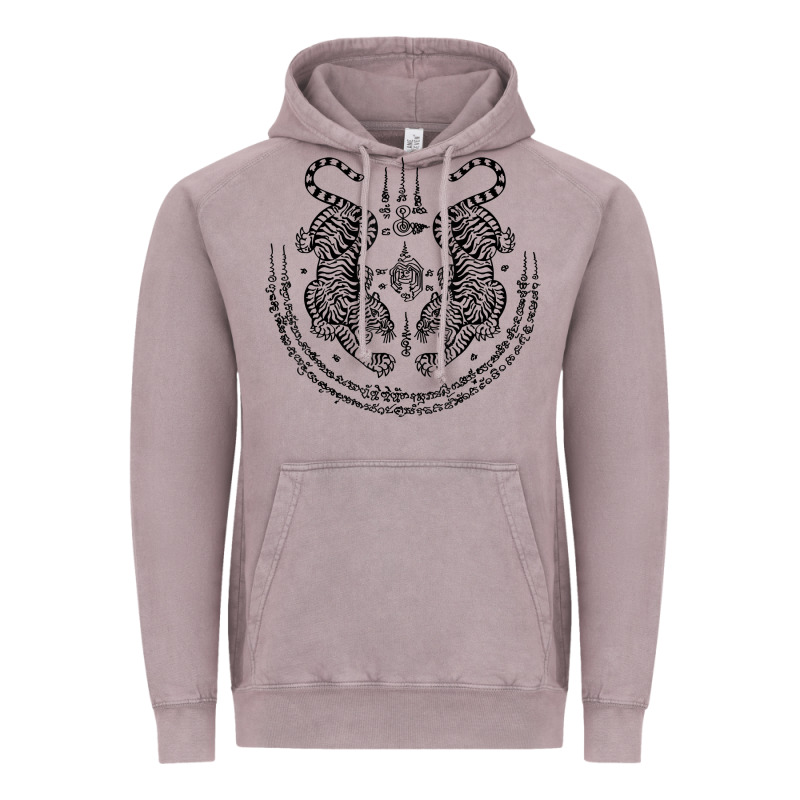 Sak Yant Thai Tattoo Twin Tiger Muay Magical Thailand Gifts T Shirt Vintage Hoodie by minhPixels | Teevron