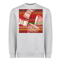 Heather Grey african drum colorful seamless pattern Heavyweight Sweatshirt - BundleAndBundleShop