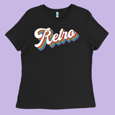 Retro Colorful Ladies Tee Designed By Chombo