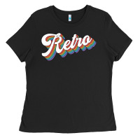 Black retro colorful Ladies Tee - chombo
