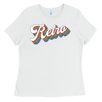 White retro colorful Ladies Tee - chombo