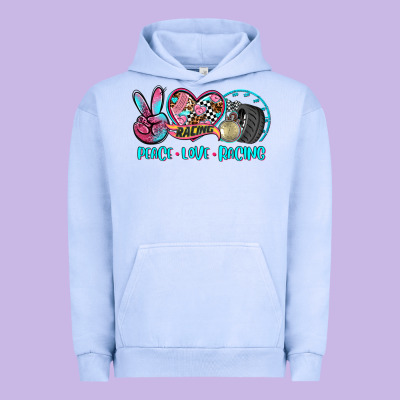 Peace Love Racing Urban Hoodie Designed By Adodesignshop