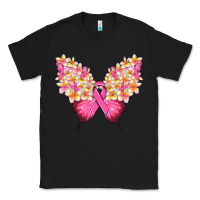 Black Pink ribbon Breast Cancer butterfly Classic Tee - NancyCooperArtShop