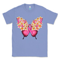 Colony Blue Pink ribbon Breast Cancer butterfly Classic Tee - NancyCooperArtShop