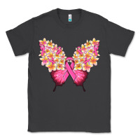 Smoke Pink ribbon Breast Cancer butterfly Classic Tee - NancyCooperArtShop