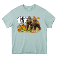 Arona Hello Fall Brown Bear Heavy Core Tee - LillyAllenDesigns
