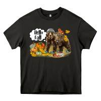 Asphalt Hello Fall Brown Bear Heavy Core Tee - LillyAllenDesigns