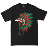 Black american flag indian headdress Premium Tee - BarkalooDesign